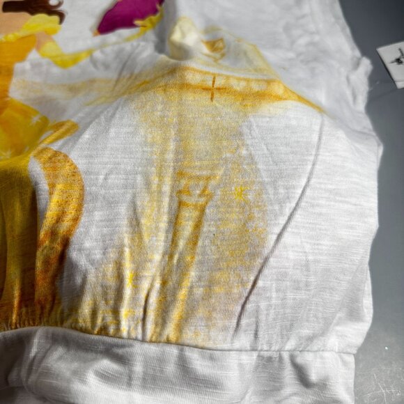 Disney Belle Blouse Womens Princess Top Beauty Beast Book Gown Waistband Shirt - Picture 14 of 16